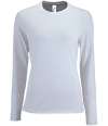 02075 Lds Imper. LS SOL'S Ladies Imperial Long Sleeve T-Shirt White colour image
